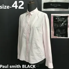美品★ポールスミス/Paul smith BLACK★長袖シャツ/ブラウス【42/レディースL/薄ピンク×白/ストライプ】日本正規代理店タグ/Tops◆cBH828