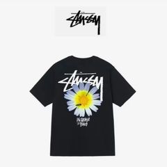 【新品未使用】STUSSY（ステューシー） フラワー プリント Tシャツ ブラック ユニセックス メンズ レディース 綿100% ストリート 2025夏 正規品 ITPコレクション