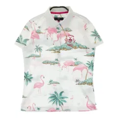 サイズ：M CALLAWAY キャロウェイ  半袖ポロシャツ フラミンゴ柄 ホワイト系 [240101450995] ゴルフウェア レディース ストスト