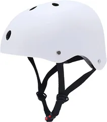 YRINA(ユリーナ) 自転車 ヘルメット子供用 キッズヘルメット スポーツヘルメット 子ども 軽量 CE安全規格 通気性 こども M(ホワイト,  M(52～58cm ）)のサムネイル