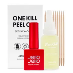 Jello Jello ピールオフベースジェル+ワンキル ジェルネイルリムーバー セットのサムネイル