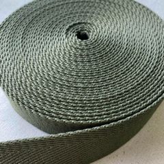 【長さ5M】帆布素材バッグ紐カーキ /幅3.8cm