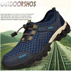 靴【s73青】25.5cm  マリンシューズ ウォーターシューズ 水陸両用 冬靴 履きやすい おしゃれ 人気  厚底 アクアシューズ アウトドア メンズ 川の靴 ハイキングシューズ ビーチサンダル クライミング スニーカー カジュアルシューズ 通気性 速乾