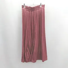 ◇ ⊂ RAY CASSIN ウエストゴム ひざ下 プリーツ スカート サイズF ボルドー系 レディース E  【1501230038966】