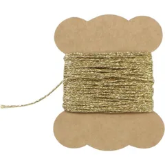 ラッピング 紐 1.5mmx10m 【ゴールド】 金 細い ポリエステル ロープ 手芸 ひも ギフト 包装 光沢 メタリック アクセサリー 手作り きらきらぷんぷん丸 SRBN-013