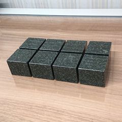 【天然御影石】5面磨きインシュレーター 8個セット グリーン系御影石①【新品】G0381O0014