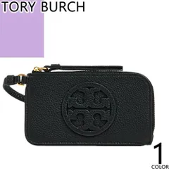 トリーバーチ TORY BURCH カードケース フラグメントケース 小銭入れ コインケース ミラー レディース ミニ財布 ストラップ付 スリム 薄型 薄い 革 黒 ブラック MILLER ZIP CARD CASE 148984