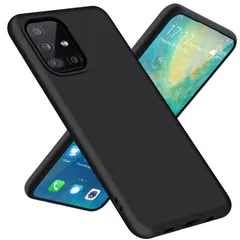 【新着商品】シリコンケース ケース TPU 耐衝撃 ソフト 薄型 5G ギャラクシーA51 5G ケース 携帯カバー 全面保護 A51 カメラ保護 柔らかい殻 黄変防止 軽量 ストラップホール付き Galaxy 一体型 保護カバー 黒 GJ-283