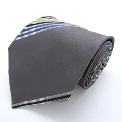 美品■ヨウジヤマモト　YOHJI YAMAMOTO　ネクタイ　グレー系ストライプ 美品】ヨウジヤマモトy-3 y'3グレーネクタイブラック縦