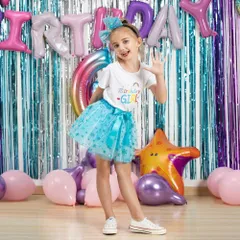 ☆ B ☆ L ☆ キッズ チュチュ スカート パニエ カラフル ふわふわ リボン付き ミニスカート キッズ キラキラ 女の子 チュチュ スカート パニエ ダンス 衣装 ミニスカ 子供 子ども コスチューム 発表会 かわいい 可愛い リボン おしゃれ