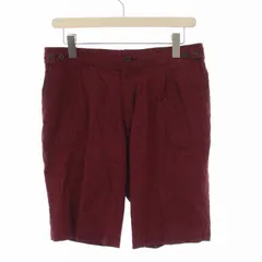 ランバン LANVIN COLLECTION ショートパンツ ハーフ リネン混 48 M 赤 レッド /YMのサムネイル
