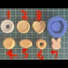 ミニチュアスイーツ　フード　タルト土台　ケーキ　アップルパイ　樹脂粘土　型　シリコンモールド　スイーツデコ　ハンドメイド