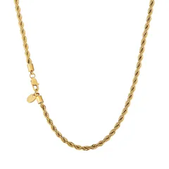 【特価セール】ネックレスチェーンのみ 金メッキ ハワイアンジュエリー ステンレス チェーンネックレス シンプル メンズ 幅2/2.5/4/6mm 男女兼用 こむぎチェーン フレンチロープチェーン アクセサリー KRKC&CO