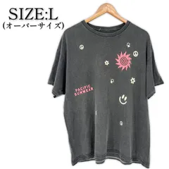 PACSUN ビッグサイズ スノーウォッシュ 半袖Tシャツ L グレー メンズ ダメージ加工 古着 オーバーサイズ  大きいサイズ 大きめ