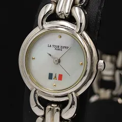 未使用級 LA TOUR EIFFEL 腕時計 シルバーベゼル シェル文字盤 未使用級 LA TOUR EIFFEL 腕時計 シルバーベゼル シェル文字盤