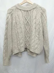 ◇ LOWRYS FARM ローリーズファーム 長袖 ケーブルニット セーター サイズF グレージュ系 レディース P  【1407260048213】
