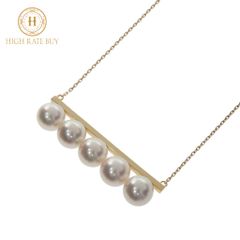 【未使用品】TASAKI タサキ 田崎真珠 5P バランスシグネチャー ネックレス P15884 K18YG 750 イエローゴールド レディース ジュエリー アコヤ真珠 パール
