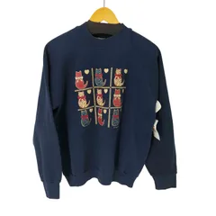 フルーツオブザルーム FRUIT OF THE LOOM USA製 1991コピーライト 猫プリント スウェット メンズ import：L 