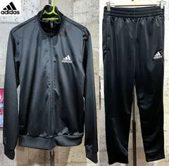 美品 アディダス ESS SL ジャージ 上下セットアップ (1) 黒白 M メンズ adidas ブラック GK9656