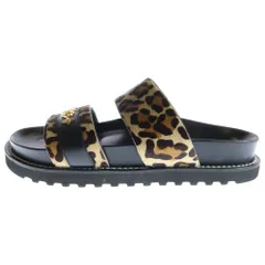 LOUIS VUITTON (ルイヴィトン) 21SS パセオ ライン ミュール レオパード フラット サンダル ブラウン/ブラック