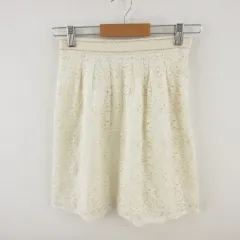 アプワイザーリッシェ Apuweiser-riche ミニスカート 台形 総レース オフホワイト 白 1 *E794