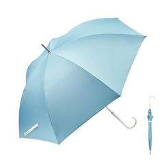 Waterfront 長傘 日傘兼用雨傘 umbulatio エアリーライトUVブロック セルリアンブルー 58cm スリムで軽い UVカット 99.9% レディース S158-0790LB1-B3 0