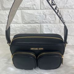 【新品】MICHAEL KORS　マイケルコース　JET SET ITEM クロスボディ ウィズ テックアタッチ ミディアム スタイルナンバー #　ブラック　黒