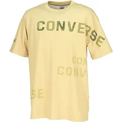 【新品】CONVERSE(コンバース) 吸汗速乾 半袖 バスケウェア メンズ プリントTシャツ イエロー CB232357-5200