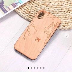 みか様専用　木製iPhoneケース　飛行機　ライトブラウン8 2点セット