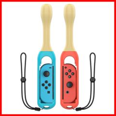 【セール中】ATiC 太鼓の達人専用 Joy-Con バッチ スマッシュラケット ABS素材 Switch / Switch OLED / Switch Lite に対応 臨場感 Switch 有機EL ジョイコン ハンドル グリップ 2点セット Blue &