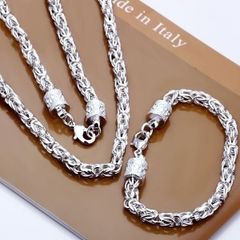 【在庫限り】　2点セット　ネックレス　& ブレスレット　シルバー