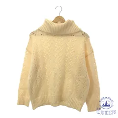 ☆美品☆ Te chichi テチチ トップス ニット セーター タートルネック シアー カジュアル おしゃれ 長袖 レディース ホワイト 901-15830 送料無料 古着