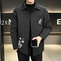 [2XL]春 コーデ メンズ  服 シンプル ファッション オシャレ 大人 かっこいい 大きいサイズ ストリート 紳士服  コート 暖かい 綿 冬 ダウン ジャケット