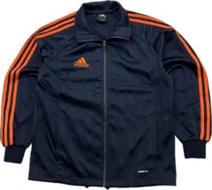 adidas ☆ アディダス トラックジャケット ジャージ ジャケット ネイビー オレンジ S 通年 スポーツ トレーニング 部活 練習 定番■FE301