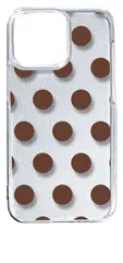 【新品未使用】iPhone14 Pro Max アイフォン14プロマックス クリア ハードケース ドット柄 水玉 (ブラウン) スマホケース カバー cl-ip14promax-dotsmall-15