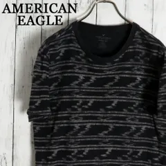 レア アメリカンイーグル 激渋！着物柄 和風レトロ総柄 リンガーTシャツ