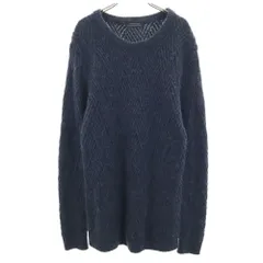 nano universe ナノユニバース 長袖 ロング セーター L ネイビー ニット レディース 古着