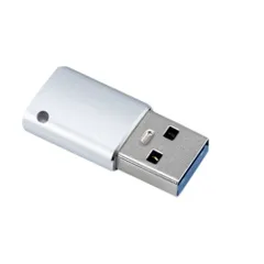 USB C to USB A 変換アダプタ  シルバー 2個セット 両面 USB3.0 高速データ伝送 usb type c 変換 スマホ パソコン等 2-CTOAADA-WH