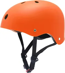 YRINA(ユリーナ) 自転車 ヘルメット子供用 キッズヘルメット スポーツヘルメット 子ども 軽量 CE安全規格 通気性 こども M(オレンジ,  M(52～58cm ）)のサムネイル