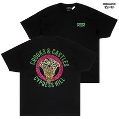 CYPRESS HILL × CROOKS & CASTLES MEXICAN MEDUSA Tシャツ【BLACK】クルックスアンドキャッスルズ サイプレスヒル T-SHIRTS TEE 半袖 ショートスリーブ コラボ ラップT