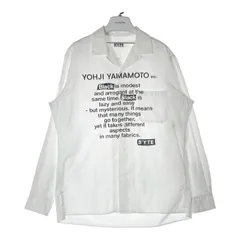 ★S'YTE サイト Yohji Yamamoto Planning Dept ヨウジヤマモト プランニングデプト メッセージプリント オープンカラーシャツ ホワイト size3のサムネイル
