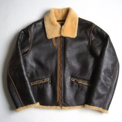 【美品】REAL MCCOY'S【D-1 フライト ジャケット】L ムートン レザー リアルマッコイズ 25100419