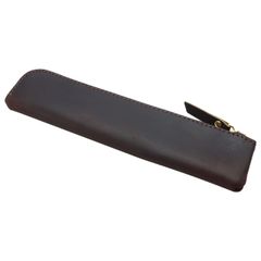 【人気商品】薄い オフィス メンズ 小さい シンプル レディース おしゃれ 大人 スリム ギフト ファスナーペンケース レザー プレゼント 筆箱 コンパクト （セピアブラウン） 牛革 本革 PR-PENCASE-SBR ペンケース prendre