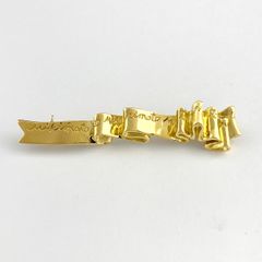 ミキモト MIKIMOTO リボンモチーフ ブローチ YG イエローゴールド ブローチ K18 レディース 【中古】