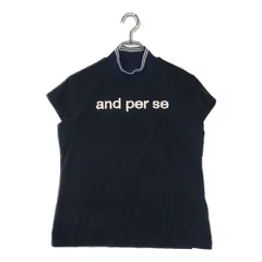 coco 中古 アンパスィ and per se レディース ニット M 紺 ネイビー クルーネック ビジュー付き coco 中古 アンパスィ and per se レディース ニット M 紺