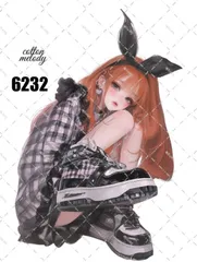 original sticker no.6232 // 人物ステッカー オリジナルステッカー オリジナル人物ステッカー ステッカー 装飾ステッカー cotton melody