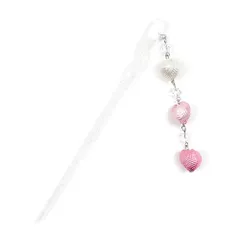 髪飾り 一本差し 浴衣 お祭り ピンク 白 シルバー クリア 透明 貝殻 シェル ビーズ 下がり ゆらゆら 成人式 赤 振袖 前撮り 袴 No.8-2713