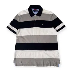TOMMY HILFIGER トミー ヒルフィガー ボーダー 鹿の子 半袖 ポロシャツ M/マルチ メンズ