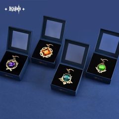 原神・公式　キーホルダー　ストラップ（神の目）モンド・風　璃月・岩　稲妻・雷　須弥・草