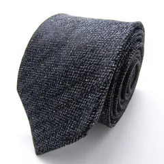 タカキュー ブランド ネクタイ 格子柄 シルク PO メンズ ブラック TAKA Q 【中古】